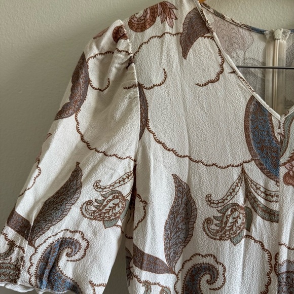 See by Chloe Cream Paisley Print Midi Dress size 38/ Medium - Picture 8 of 13